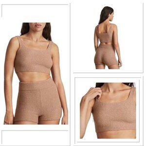 NWT Women’s Everlane Cozy Stretch Cropped Tank Camel Size Large